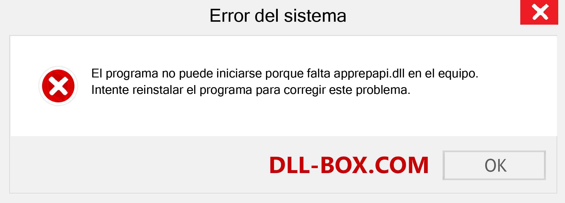 ¿Falta el archivo apprepapi.dll ?. Descargar para Windows 7, 8, 10 - Corregir apprepapi dll Missing Error en Windows, fotos, imágenes